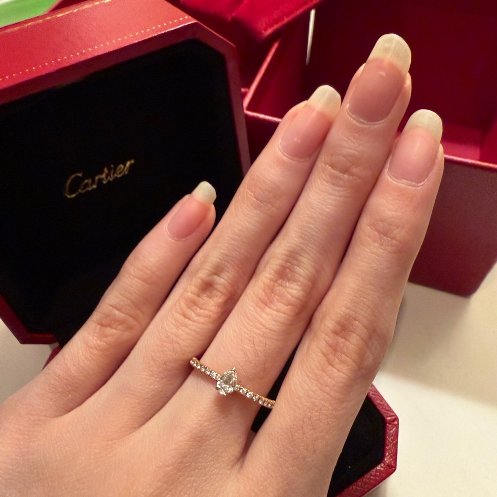 Cartier Enticelle Rose Gold Diamond Ring - Picture 2 of 5